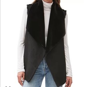 Black furry vest - ugg type material (soft Sherpa like)